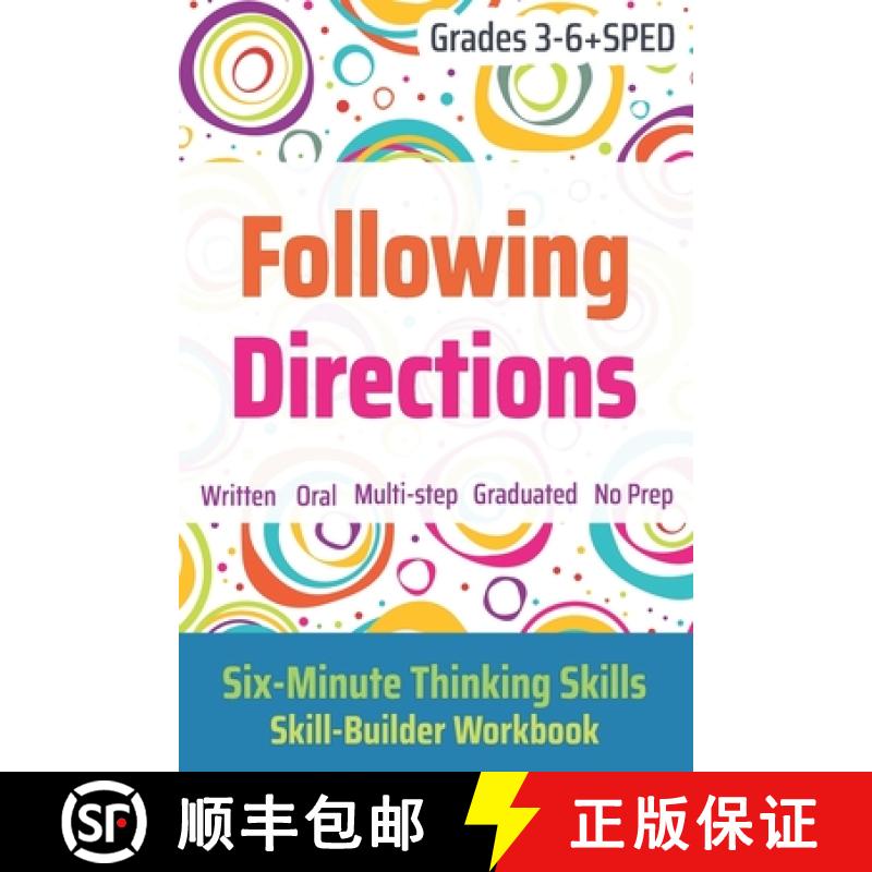【2-3周达】Following Directions (Grades 3-6 + SPED): Six-Minute Thinking Skills [9781775285229]