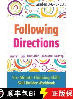 【3-4周达】Following Directions (Grades 3-6 + SPED): Six-Minute Thinking Skills [9781775285229]