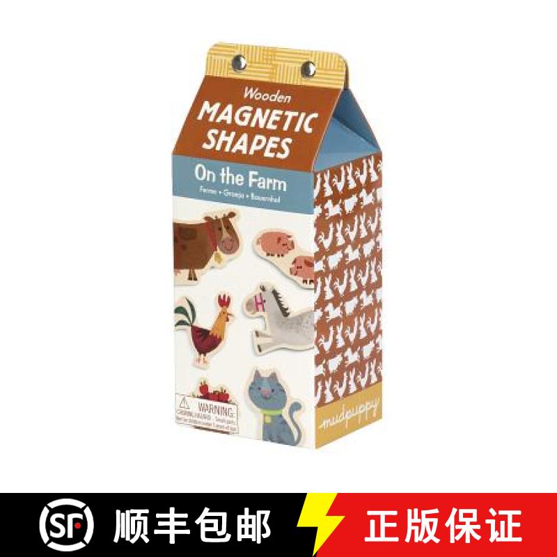 【3-4周达】On the Farm Wooden Magnetic Shapes [9780735333482]