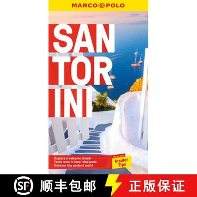 【3-4周达】Santorini Marco Polo Pocket Travel Guide - with pull out map [9781917131063]