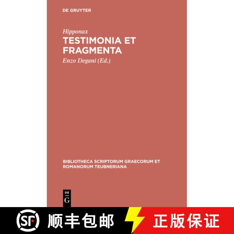 【3-4周达】Testimonia Et Fragmenta CB [9783598719561]