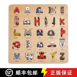 【3-4周达】Car Legends Wooden Alphabet Puzzle [9781763753891]