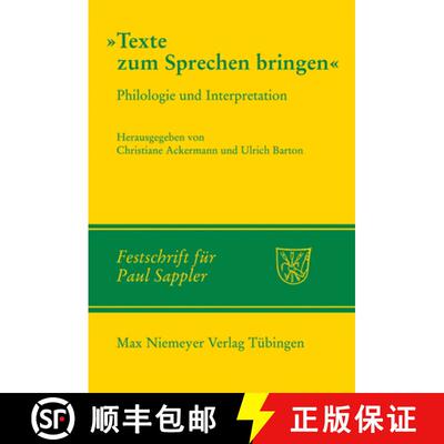 预订 Texte Zum Sprechen Bringen: Philologie Und Interpretation [9783484108981]