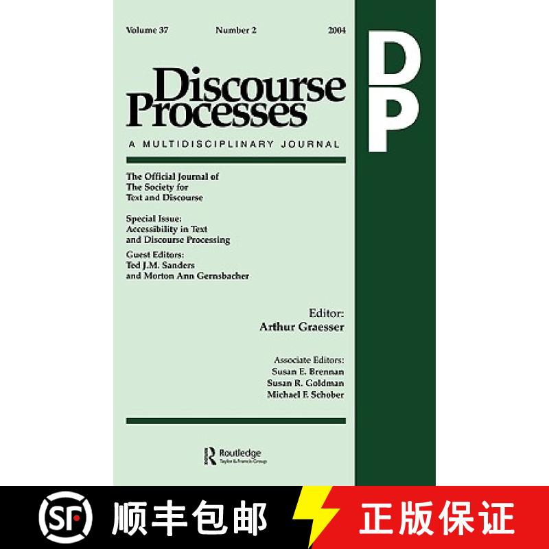 【3-4周达】Accessibility in Text and Discourse Processing : A Special Issue of Discourse Processes [9780805895568]