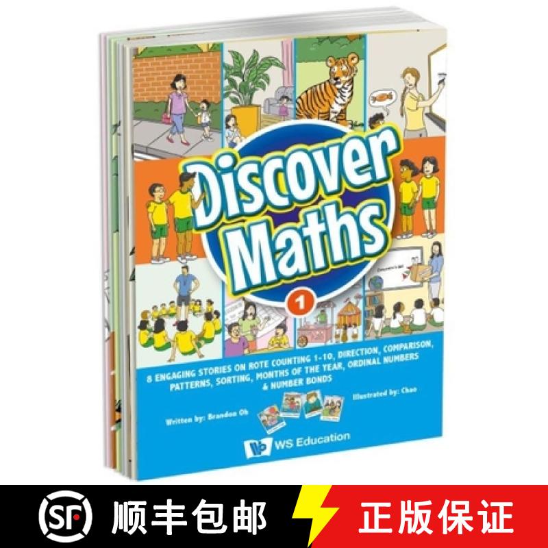 【3-4周达】Discover Maths 1: 8 Engaging Stories on Rote Counting 1-10, Direction, Comparison, Pattern... [9789811269806]