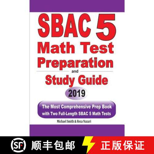 【3-4周达】SBAC 5 Math Test Preparation and Study Guide: The Most Comprehensive Prep Book with Two Fu... [9781646125272]