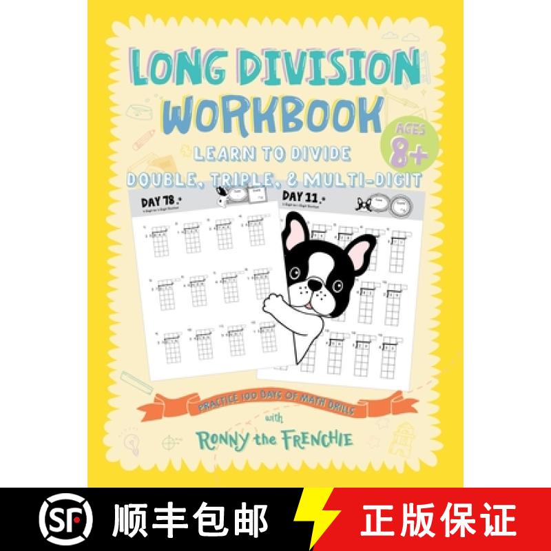 【3-4周达】Long Division Workbook - Learn to Divide Double, Triple, & Multi-Digit: Practice 100 Days ... [9781923029057]