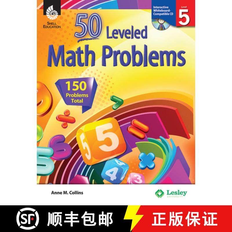 【3-4周达】50 Leveled Math Problems Level 5 (Level 5) [With CDROM] [9781425807771]