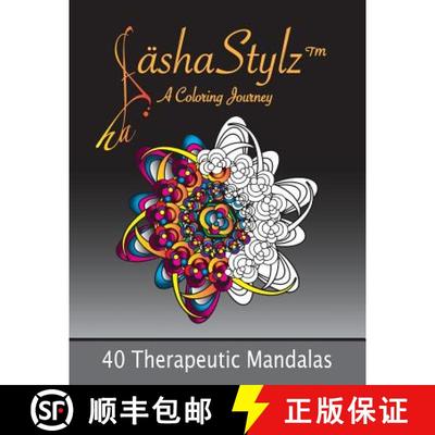 【3-4周达】40 Therapeutic Mandalas: Adult Coloring Book [9780996787918]