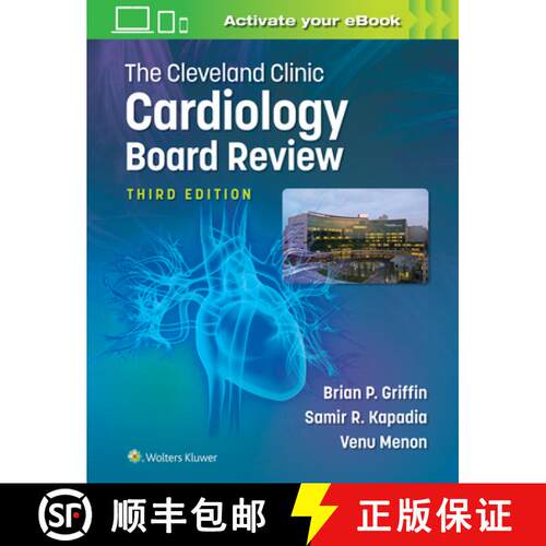 【3-4周达】精装 The Cleveland Clinic Cardiology Board Review, [9781496399182]