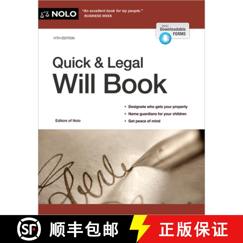 预订 Quick & Legal Will Book [9781413332995]