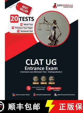 预订 Complete CLAT UG Exam Preparation Book 2021 For UnderGraduate Programmes 8 Full-length Mock Test... [9788194461555]