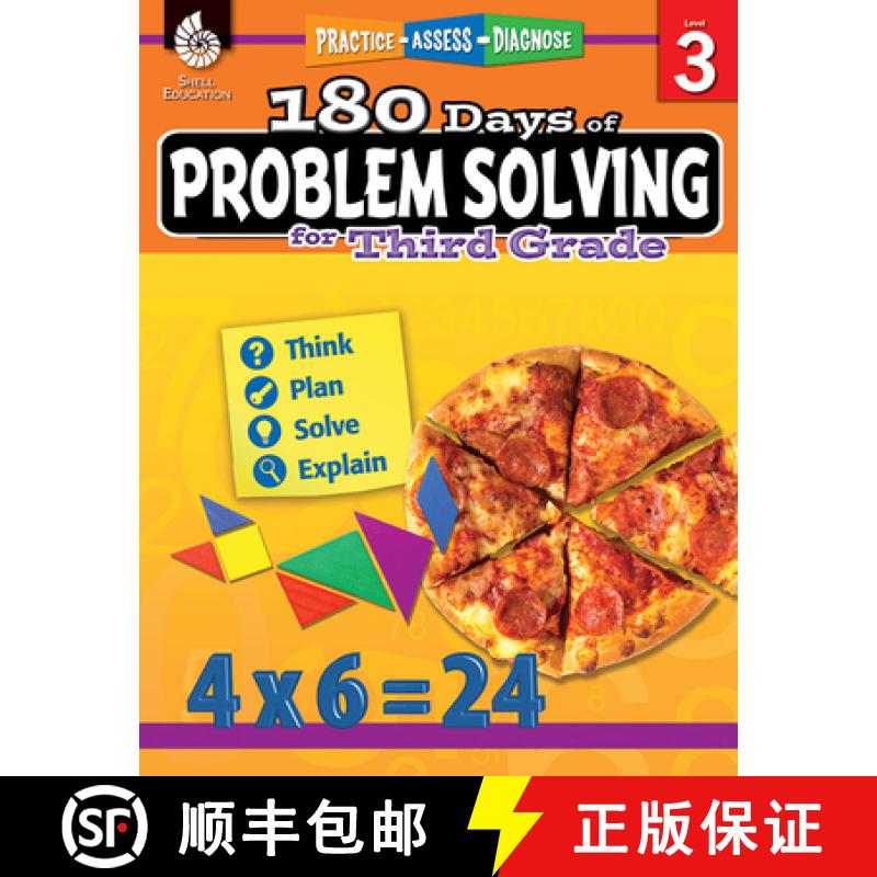 【3-4周达】180 Days(tm) Problem Solving for Third Grade: Practice, Assess, Diagnose [9781425816155]