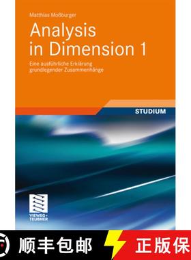 【3-4周达】Analysis in Dimension 1: Eine Ausführliche Erklärung Grundlegender Zusammenhänge [9783834818942]