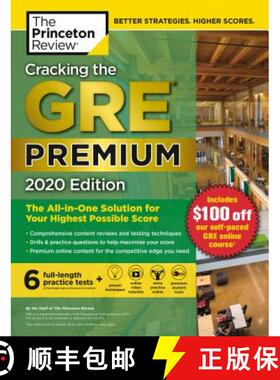 【3-4周达】Cracking the GRE Premium Edition with 6 Practice Tests, 2020: The All-In-One Solution for ... [9780525568049]