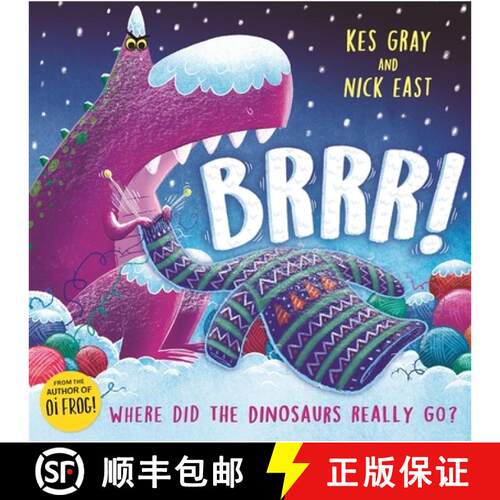 【3-4周达】精装 Brrr!: A brrrilliantly funny story about dinosaurs, knitting and space [9781444934359]
