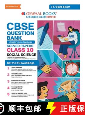【3-4周达】Oswaal CBSE Question Bank Class 10 Social Science, Chapterwise and Topicwise Solved Papers... [9789359581231]