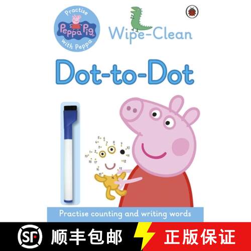 【3-4周达】Peppa Pig: Practise with Peppa: Wipe-clean Dot-to-Dot [9780241294659]
