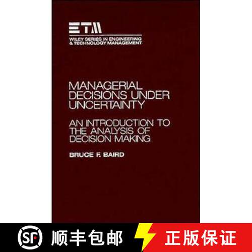 【3-4周达】精装 Managerial Decisions Under Uncertainty: Introduction To The Analysis Of Decision Maki... [9780471858911]