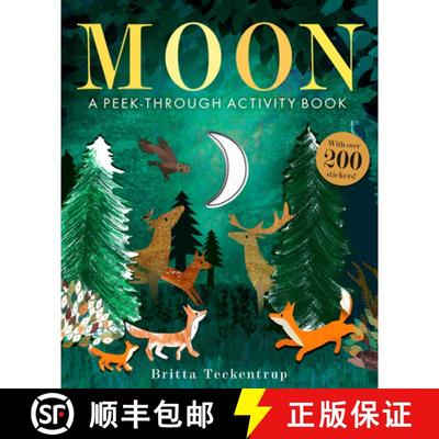预订 Moon: A Peek-Through Activity Book: With Over 200 Stickers [9780593518304]