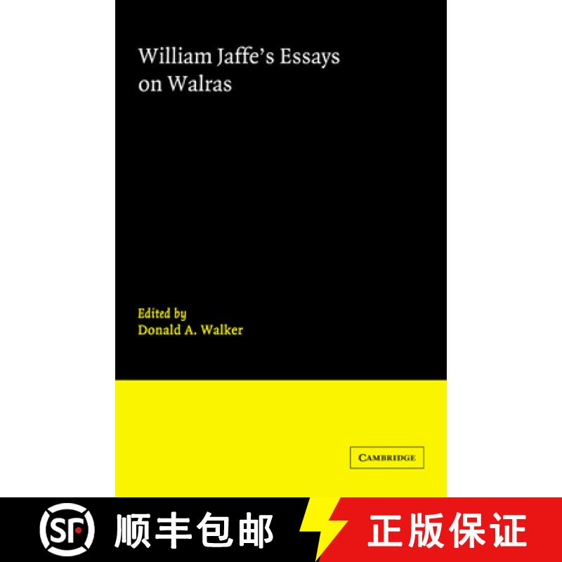 【3-4周达】William Jaffe's Essays on Walras [9780521251426]