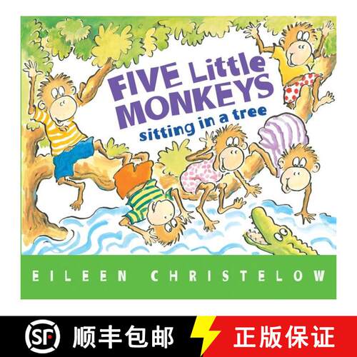 【3-4周达】Five Little Monkeys Sitting in a Tree Board Book [9780544083530]