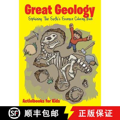 【3-4周达】Great Geology: Explaining The Earth's Essence Coloring Book [9781683211600]