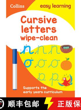 【3-4周达】Cursive Letters Age 3-5 Wipe Clean Activity Book: Prepare for Preschool with Easy Home Lea... [9780008335830]
