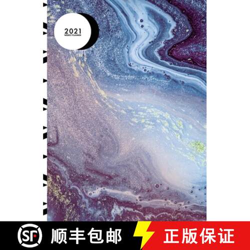 【3-4周达】精装 Weekly Planner 2021 8.5 x 11: 12 Month Hardcover Planner 2021  |  January - December ... [9783947808717]