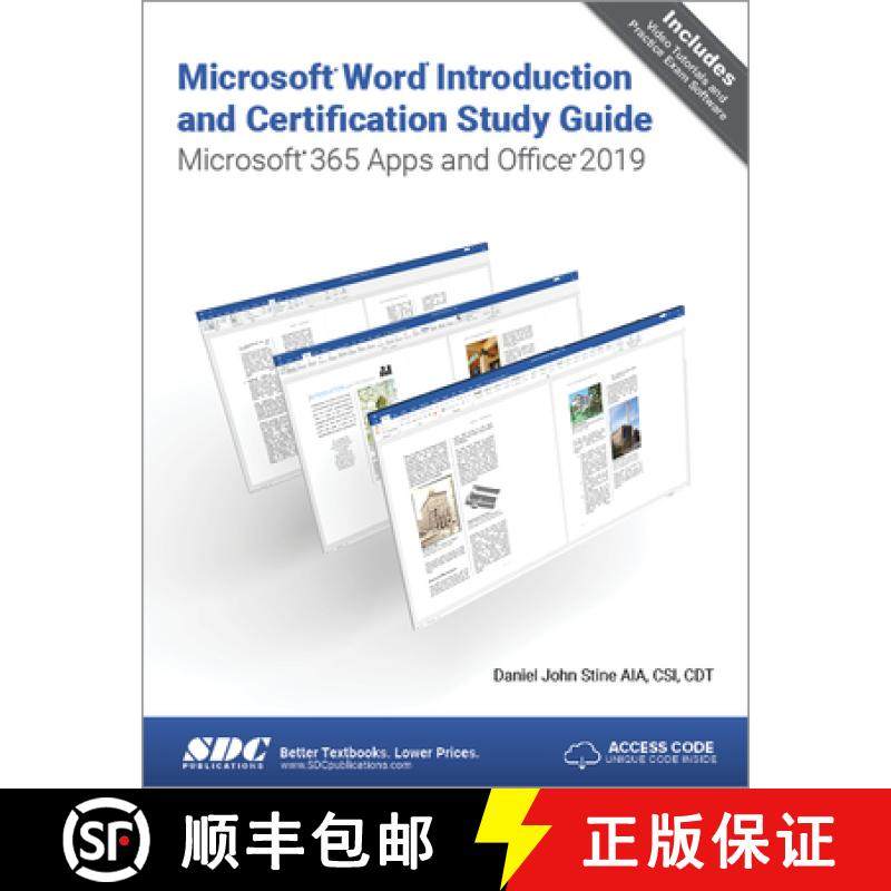 【3-4周达】Microsoft Word Introduction and Certification Study Guide: Microsoft 365 Apps and Office 2019 [9781630573713]