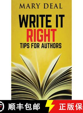 【3-4周达】精装 Write It Right: Tips For Authors [9784824105295]