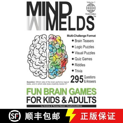 【3-4周达】295 Fun Brain Teasers, Logic/Visual Puzzles, Trivia Questions, Quiz Games and Riddles: Min... [9781777537807]