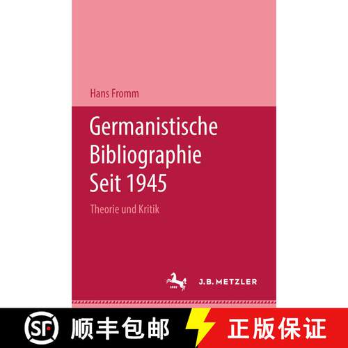 【3-4周达】精装 Germanistische Bibliographie seit 1945: Theorie und Kritik [9783476991713]