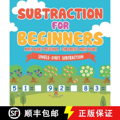 【3-4周达】精装 Subtraction for Beginners - Single-Digit Subtraction - Math Books Preschool | Childre... [9798869419484]