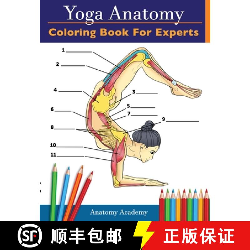 【3-4周达】Yoga Anatomy Coloring Book for Experts: 50+ Incredibly Detailed Self-Test Advanced Yoga Po... [9781914207020]