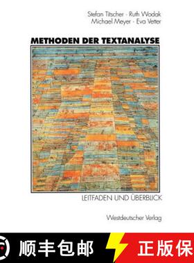 【3-4周达】Methoden Der Textanalyse: Leitfaden Und Überblick [9783531130347]