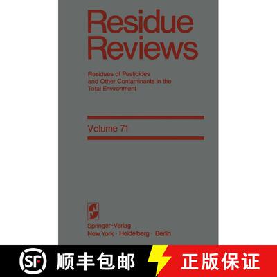【3-4周达】Residue Reviews : Residues of Pesticides and Other Contaminants in the Total Environment [9781461261872]