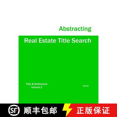 【3-4周达】Real Estate Title Search Abstracting [9781933039640]