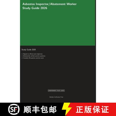 【3-4周达】精装 Asbestos Inspector/Abatement Worker Study Guide 2026 [9781608887682]