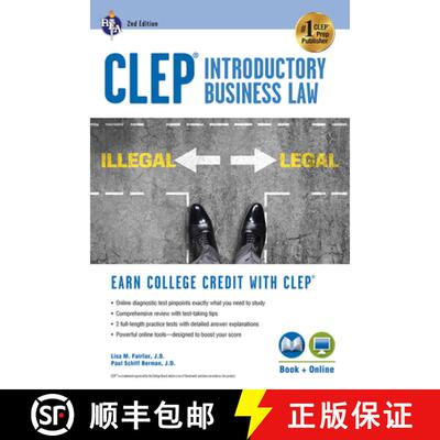 【3-4周达】Clep(r) Introductory Business Law Book + Online, 2nd Ed. [9780738612324]