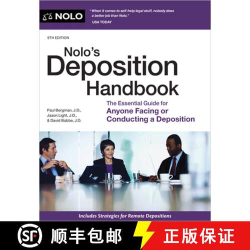 【3-4周达】Nolo's Deposition Handbook: The Essential Guide for Anyone Facing or Conducting a Deposition [9781413332582]