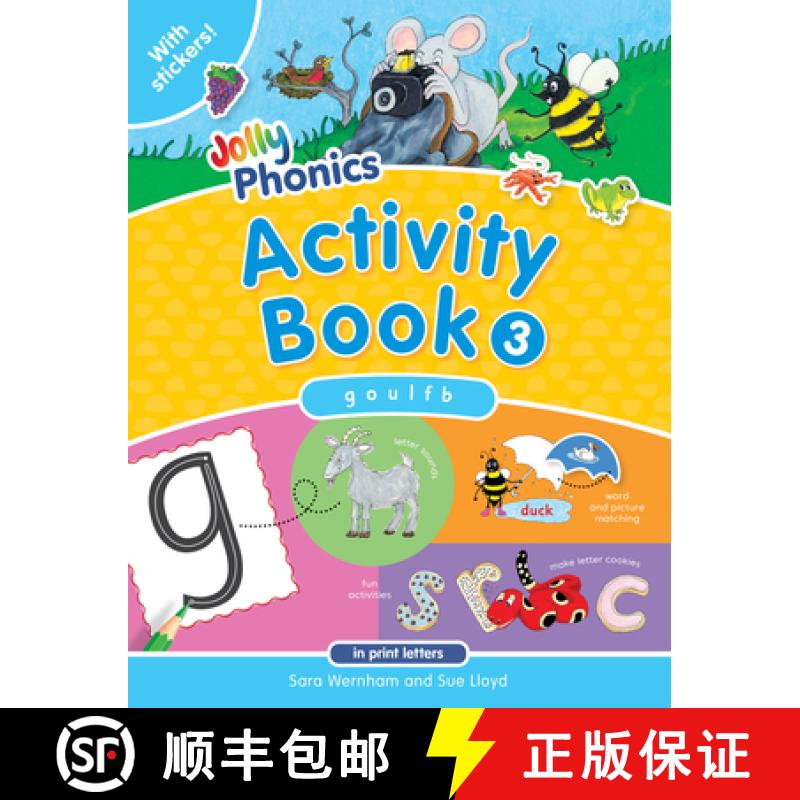 【3-4周达】Jolly Phonics Activity Book 3: In Print Letters (American English Edition) [9781844142712]