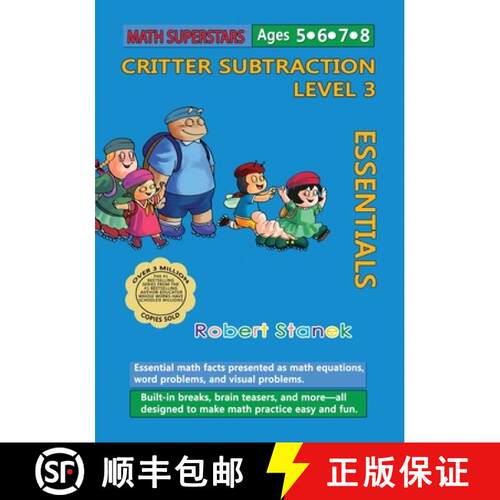 【3-4周达】Math Superstars Subtraction Level 3: Essential Math Facts for Ages 5 - 8 [9781627166324]