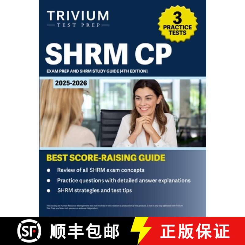 【2-3周达】SHRM CP Exam Prep 2025-2026: 3 Practice Tests and SHRM Study Guide [4th Edition] [9781637988848]