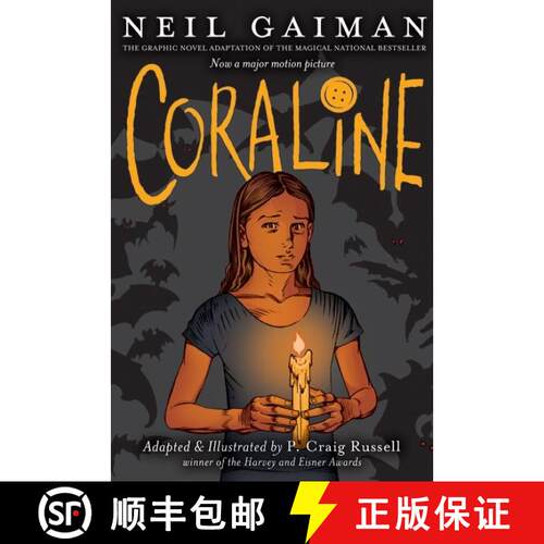 【3-4周达】Coraline Graphic Novel: A Graphic Novel [9780060825454]