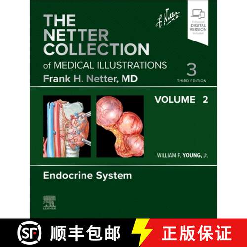 【3-4周达】精装 The Netter Collection of Medical Illustrations: Endocrine System, Volume 2 [9780323881265]