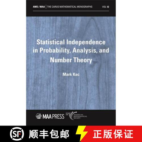 【3-4周达】Statistical Independence in Probability, Analysis, and Number Theory [9781470485542]