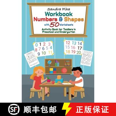 【3-4周达】Workbook Numbers & Shapes with 50 Worksheets: Activity Book for Toddlers in Preschool and ... [9783384443984]
