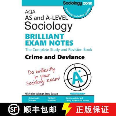 【3-4周达】AQA Sociology BRILLIANT EXAM NOTES: Crime and Deviance: A-level: The Complete Study and Re... [9781906468552]