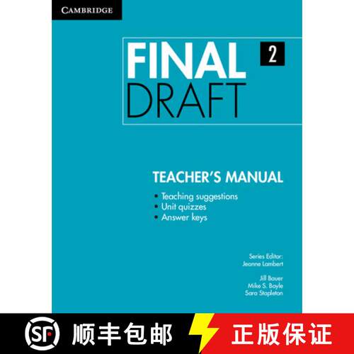 预订 Final Draft Level 2 Teacher's Manual: - Final Draft Level 2 Teacher's Manual [9781107495425]